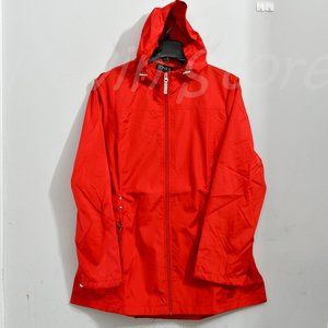 Jones New York Women's Rain Jacket Parka In A Pocket Windbreaker RED‎